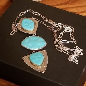 Silpada Sterling Silver & Howlite Necklace
